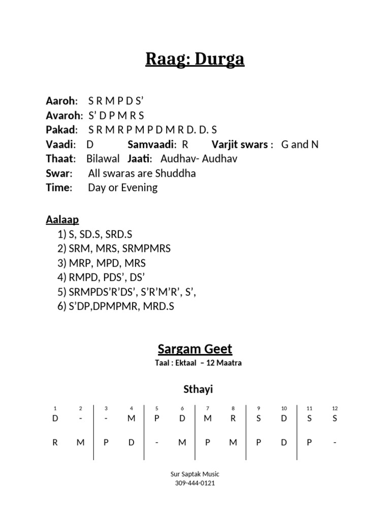 Raag Durga | PDF
