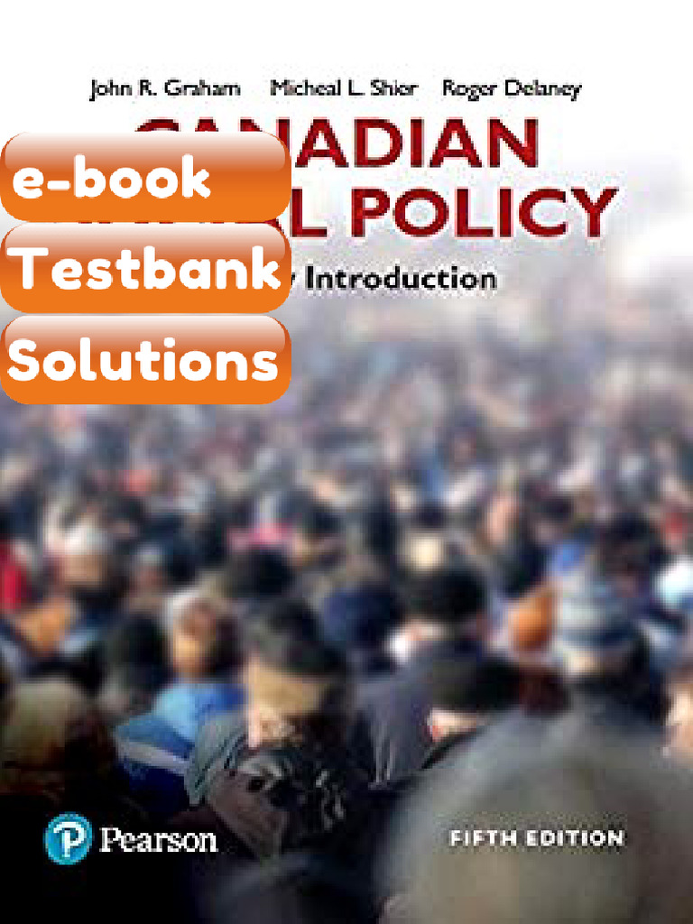 Testbank - Canadian Social Policy A New Introduction 5th Edition by ...