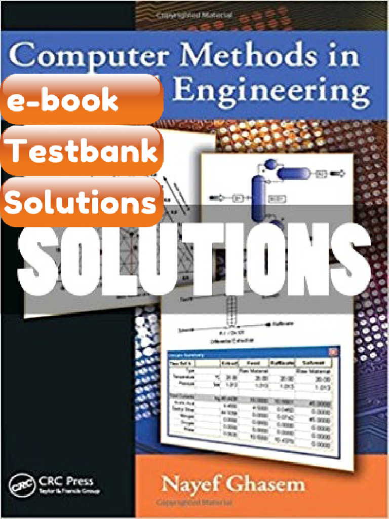 Ebook & Testbank Computer Methods in Chemical Engineering 1 Ed Ghasem ...