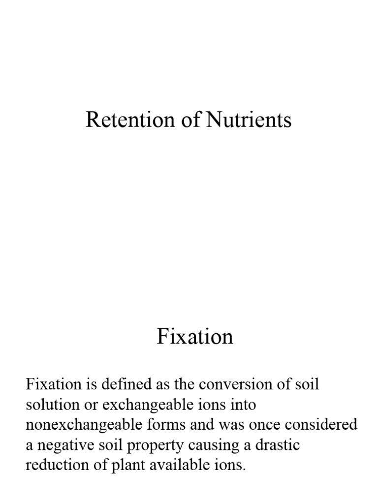 Retention of Nutrients | PDF | Soil | Minerals