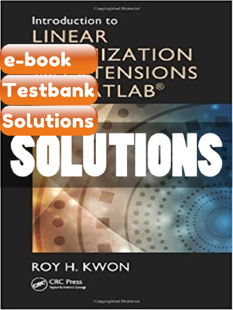 Testbank - Solutions Introduction To Linear Optimization and Extensions ...