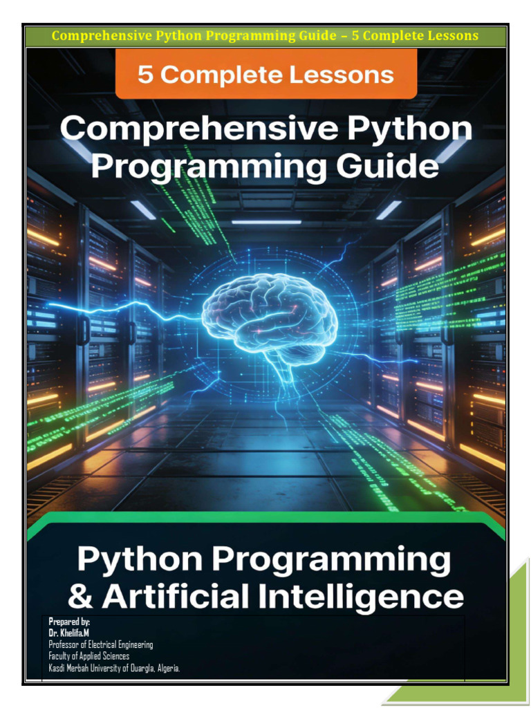 Python Guide 5 Complete (جميع الدروس) Lessons | PDF
