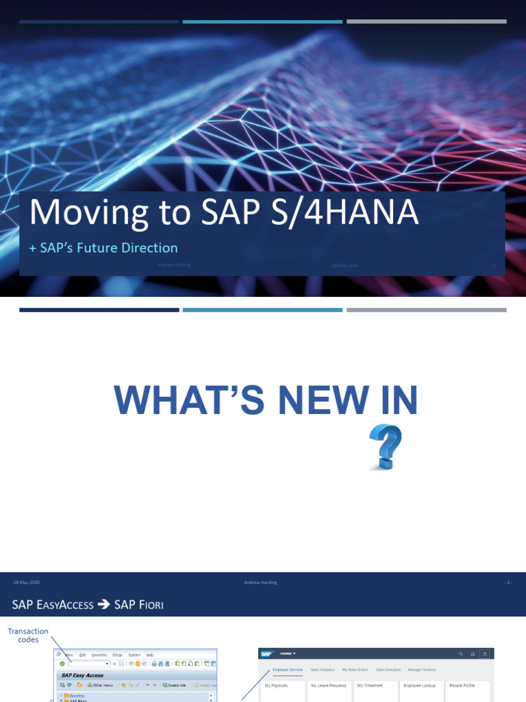 Moving To Sap S4hana 2020 05 200702110525 | PDF | Cloud Computing ...
