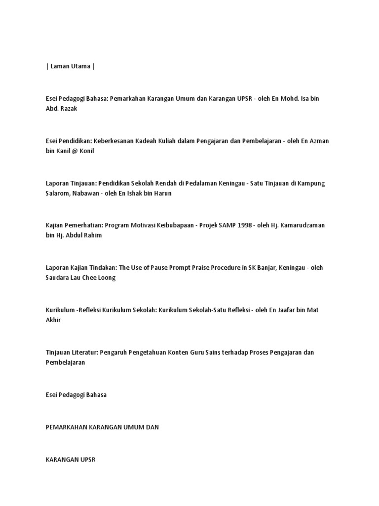 Pmm Karangan Tahun 6 Pdf