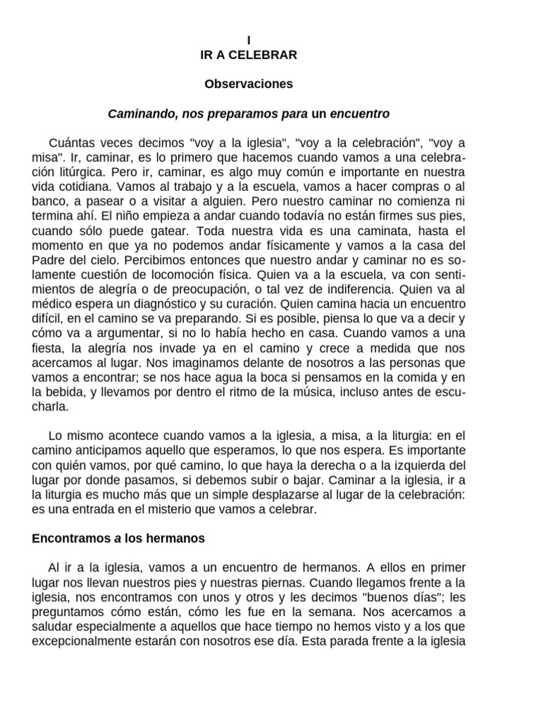 Ir A Celebrar | PDF | eucaristía | Oración
