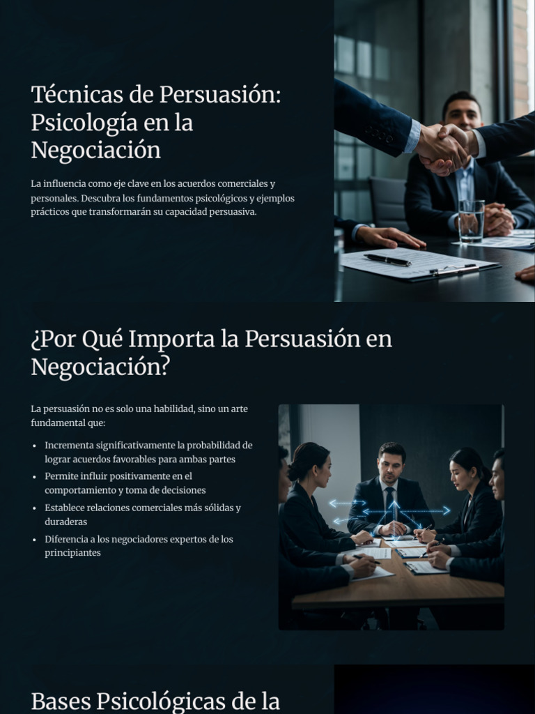 Tecnicas de Persuasion Psicologia en La Negociacion | PDF | Sicología ...