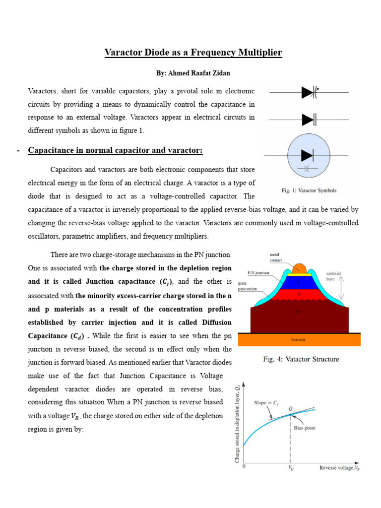 Varactor Diode | PDF | P–N Junction | Capacitor