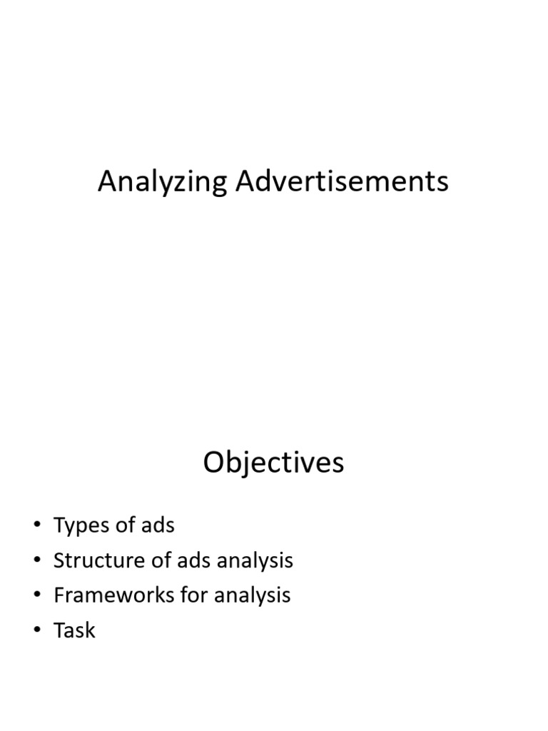 Analyzing Advertisements | PDF