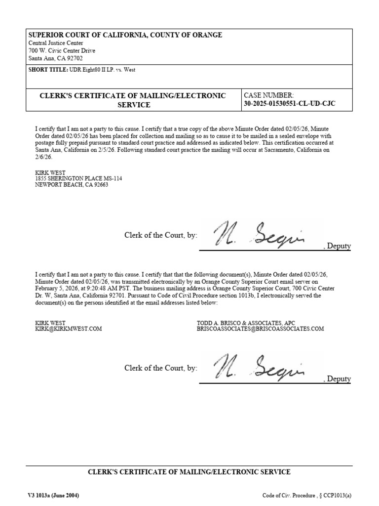 Minute Order Continuance Approved | PDF | Judiciaries | Public Law