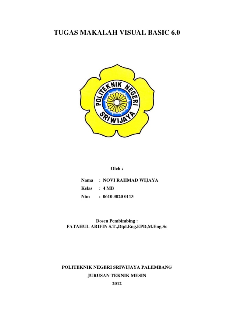 Makalah Pemrograman Visual Basic | PDF | Seni | Komputer