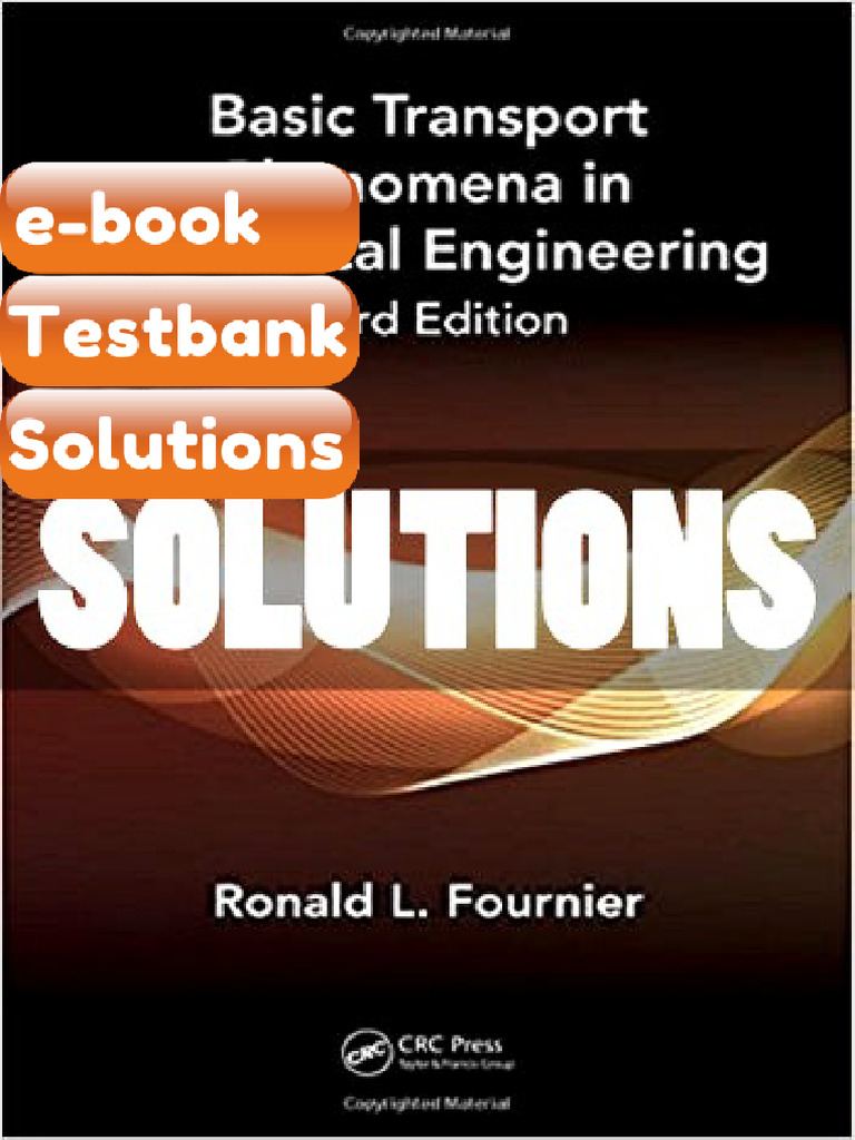 eBook & Testbank Basic Transport Phenomena in Biomedical Engineering 3 ...