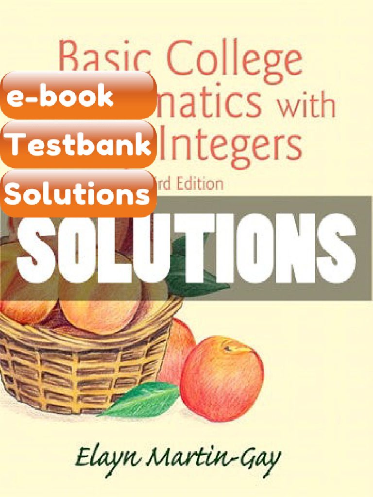 Ebook & Testbank Basic College Mathematics With Early Integers 3 Ed ...