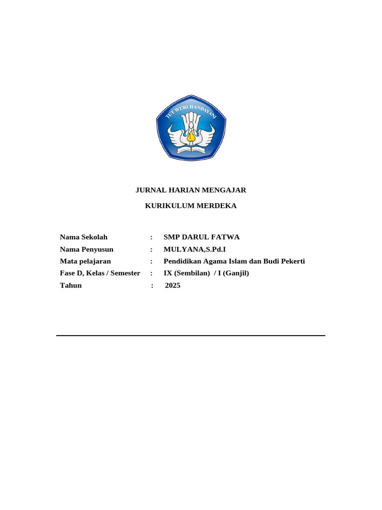Jurnal Mengajar PAI K-IX | PDF