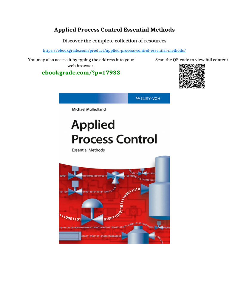 Applied Process Control Essential Methods Full Chapters Included | PDF ...
