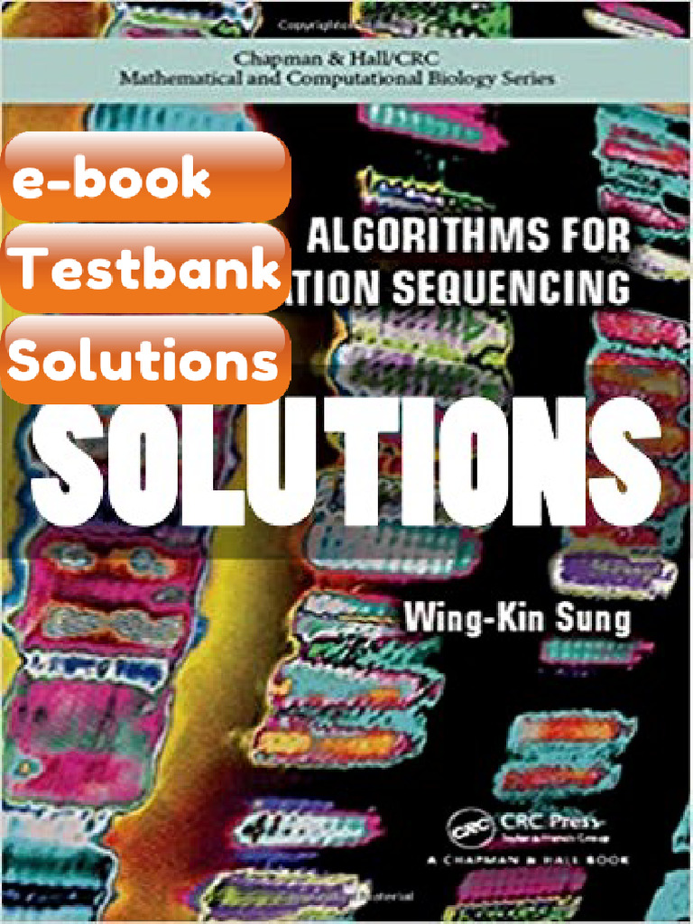 Ebook & Testbank Algorithms For Next Generation Sequencing 1 Ed Sung ...