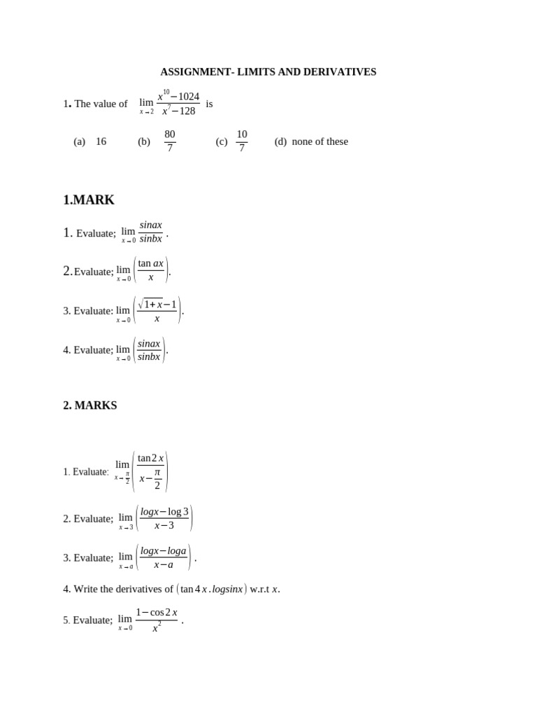 Xi Assignment Limits and Derivatives | PDF | Chess Theory | Chess Openings