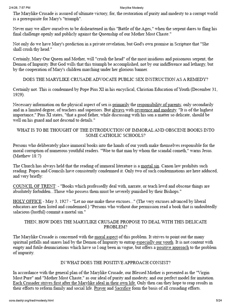 Mary-Modesty-Two | PDF | Modesty | Chastity