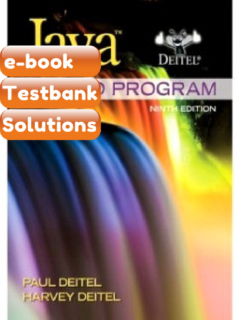 eBook & Testbank Java How to Program Early Objects 9th Edition Paul ...