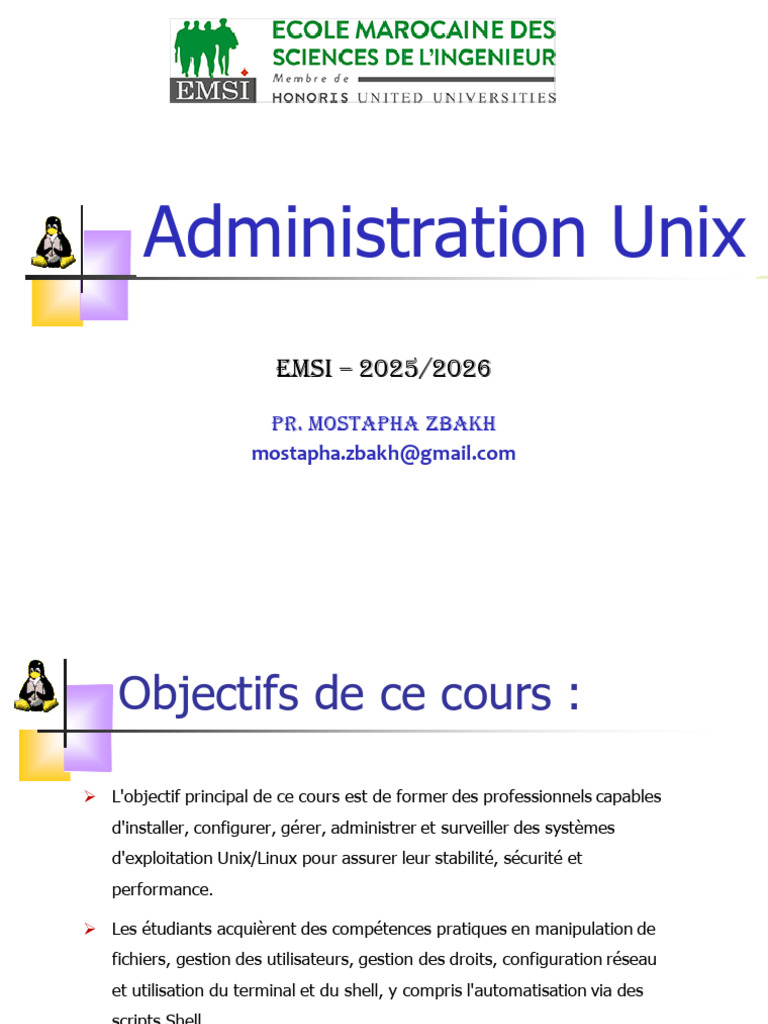 Admin Unix V1 | PDF | Système de fichiers | Linux