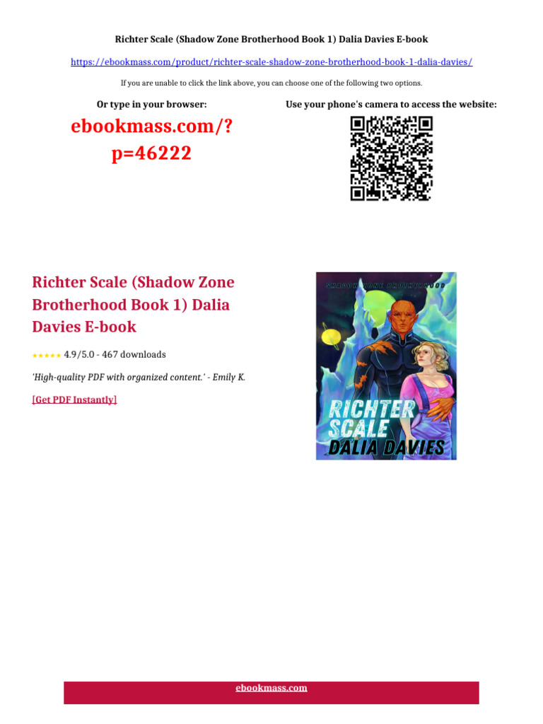 Richter Scale (Shadow Zone Brotherhood Book 1) Dalia Davies ebook hot ...