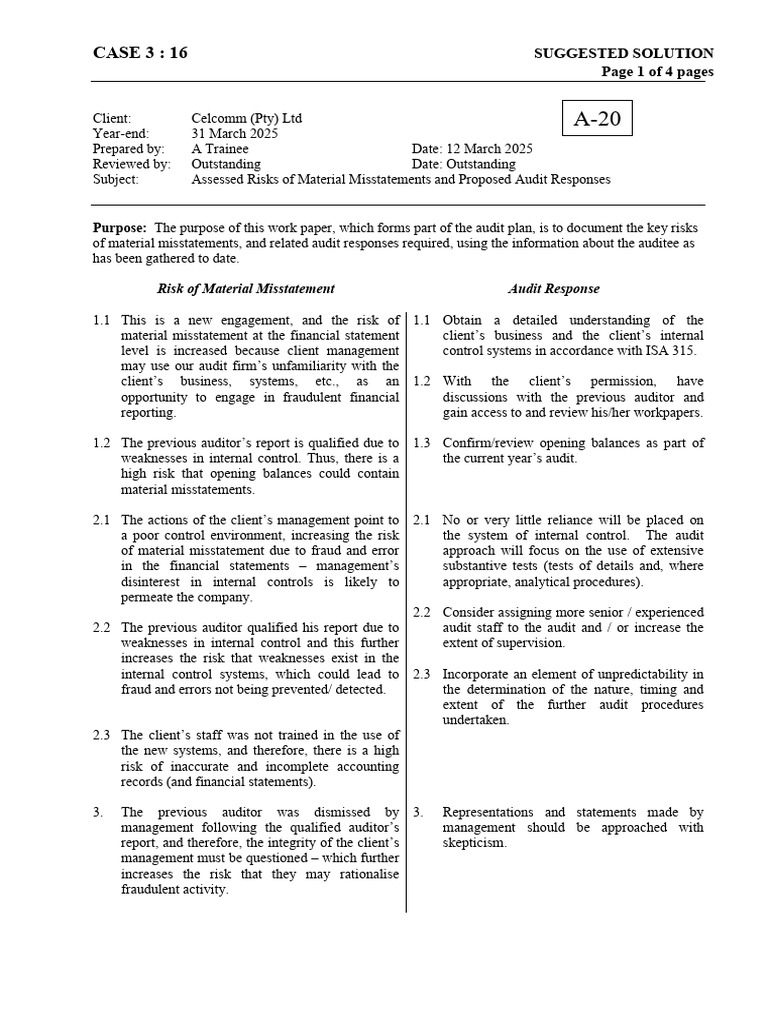 3 16 Solution | PDF | Audit | Inventory