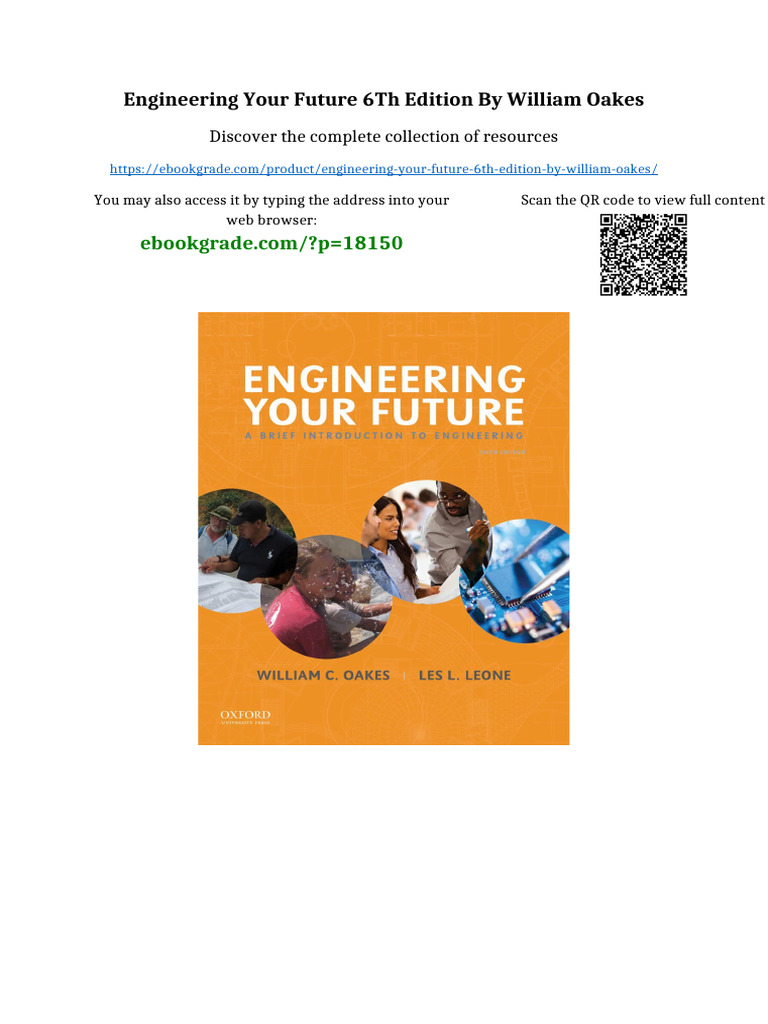 Engineering Your Future 6th Edition by William Oakes Digital Version ...