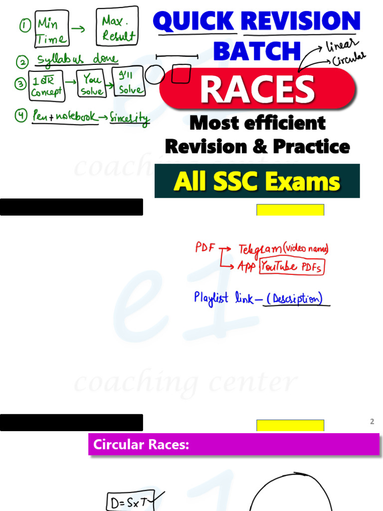 Races Complete Annotation PDF of Quick Revision Batch | PDF