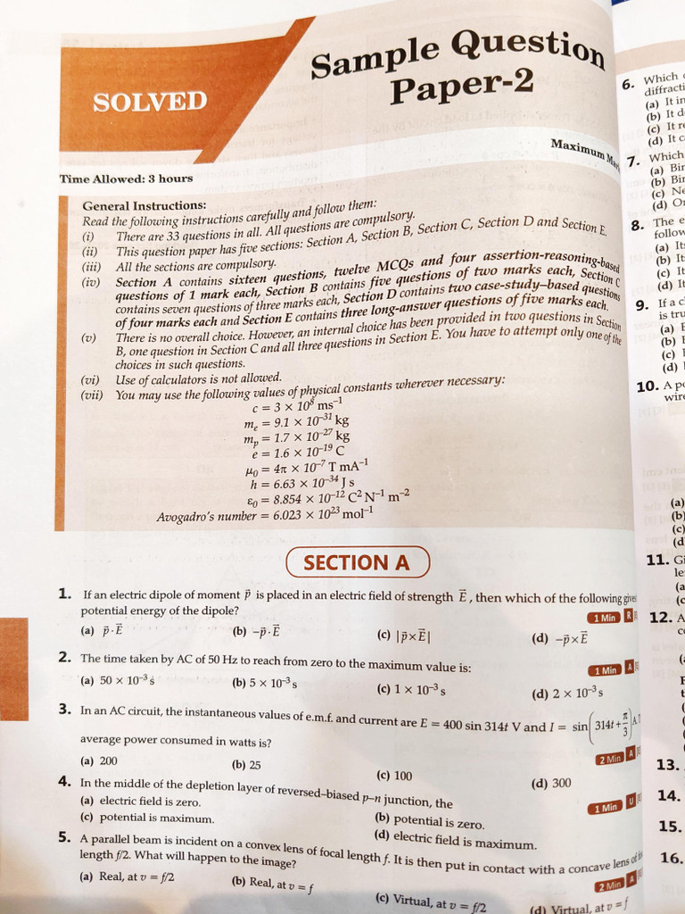 Sample Paper | PDF