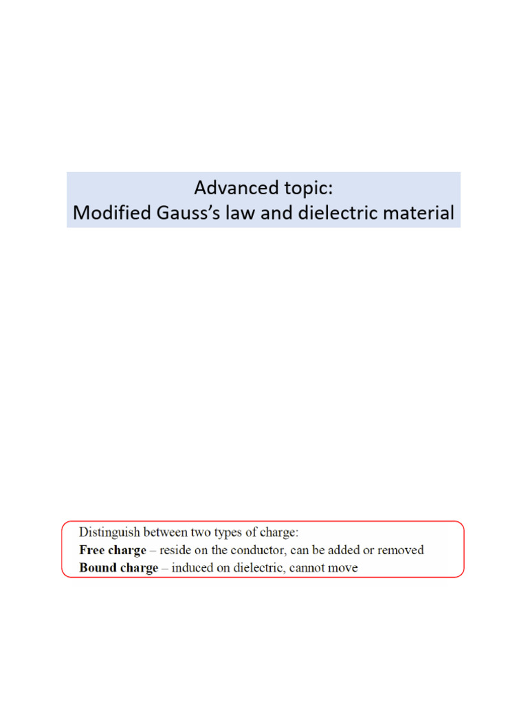E4 - Dielectric and Polarization | PDF | Dielectric | Condensed Matter ...