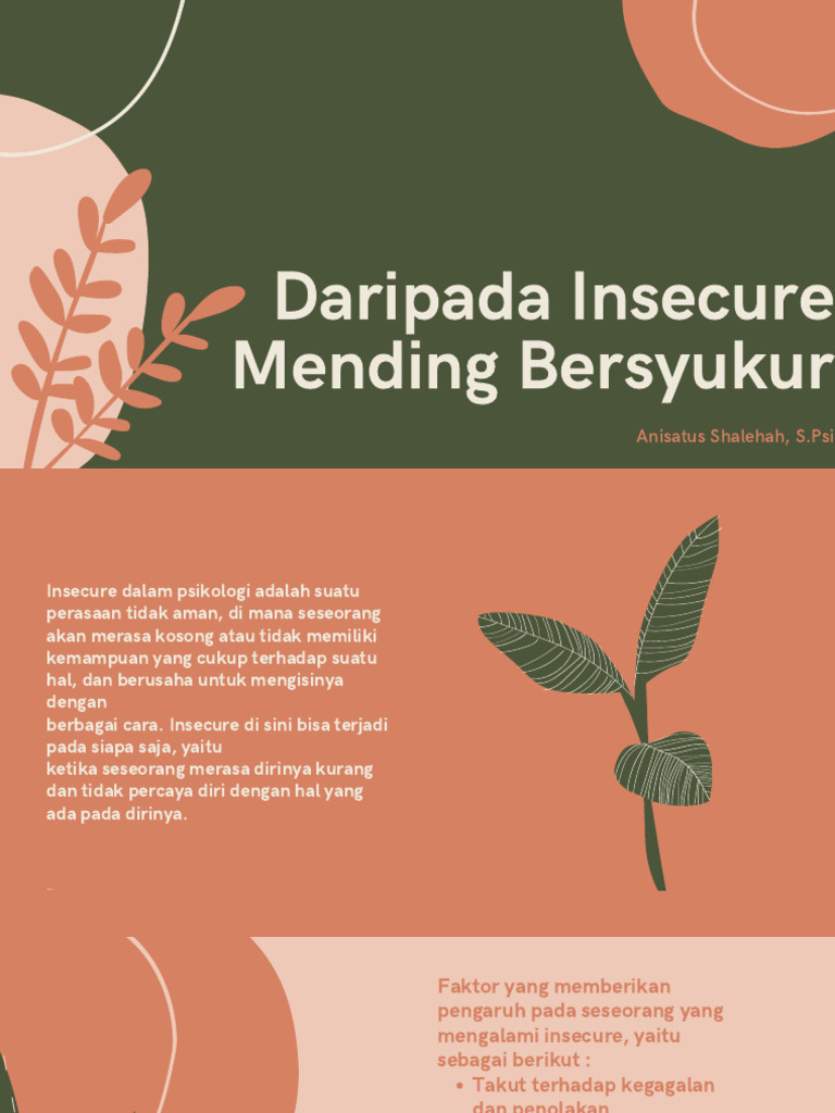 Daripada Insecure Mending Bersyukur | PDF