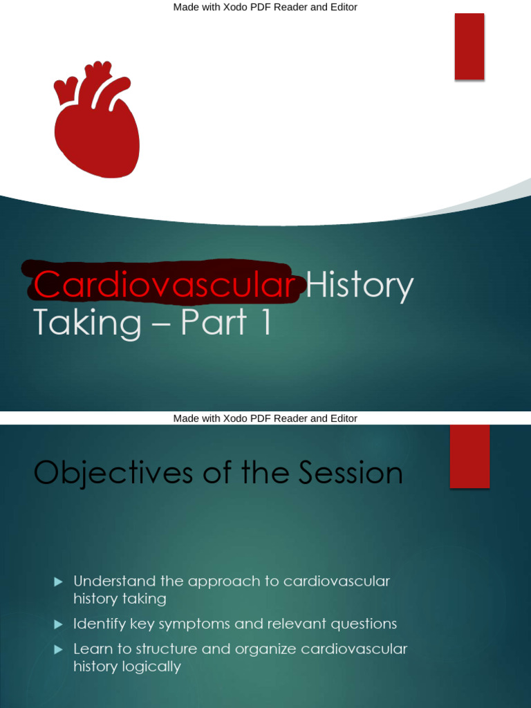 Cardiovascular History Taking Part1-2 | PDF | Edema | Cough