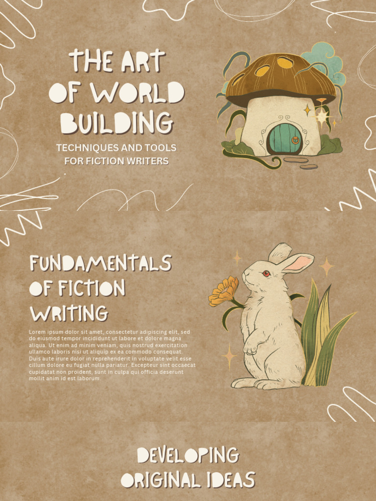 Beige Illustrated Writing and Literature Presentation | PDF
