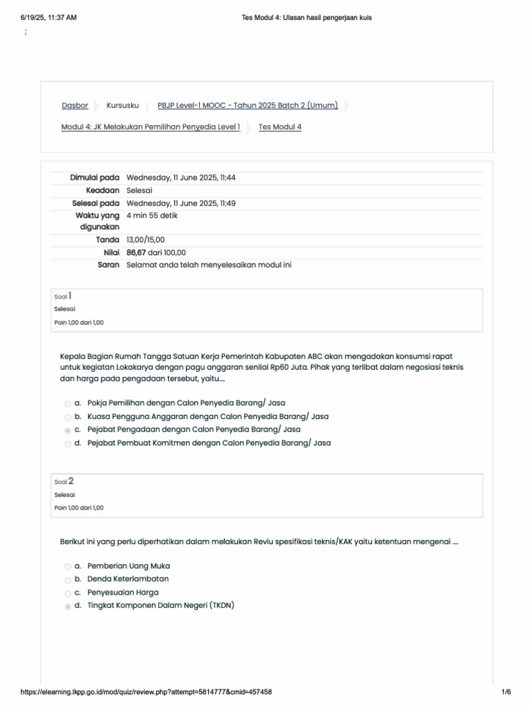 Tes Modul 4 | PDF
