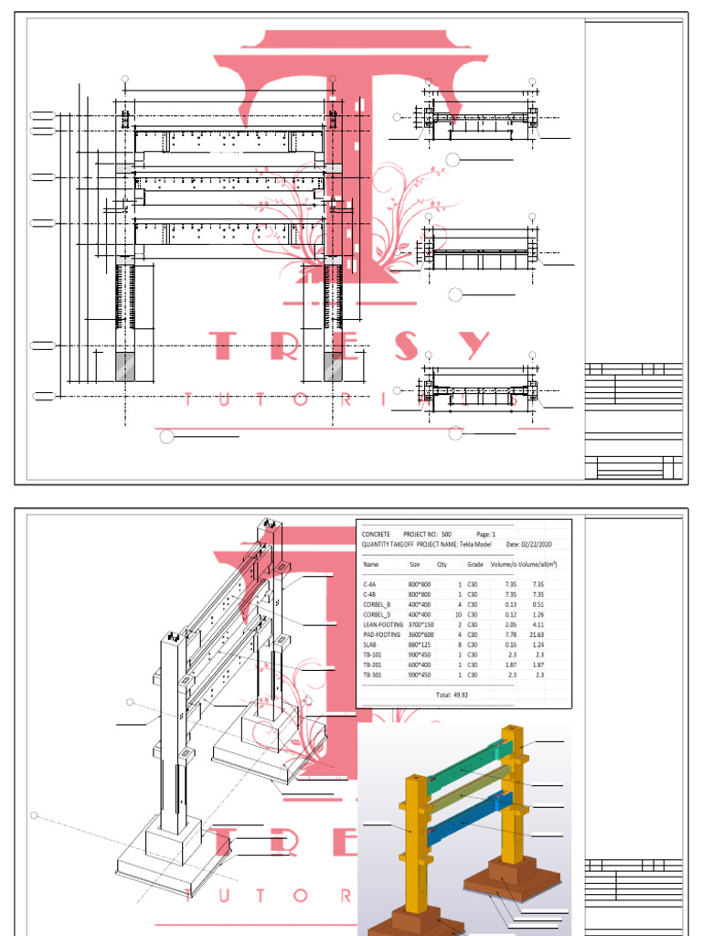 Tekla Structures Shop Drawings - Precast Concrete | PDF | Technical ...