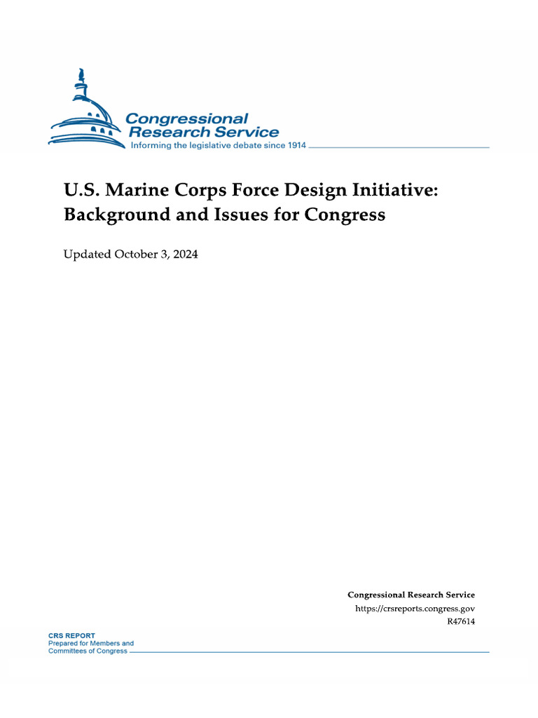 U.S. Marine Corps Force Design Initiative | PDF
