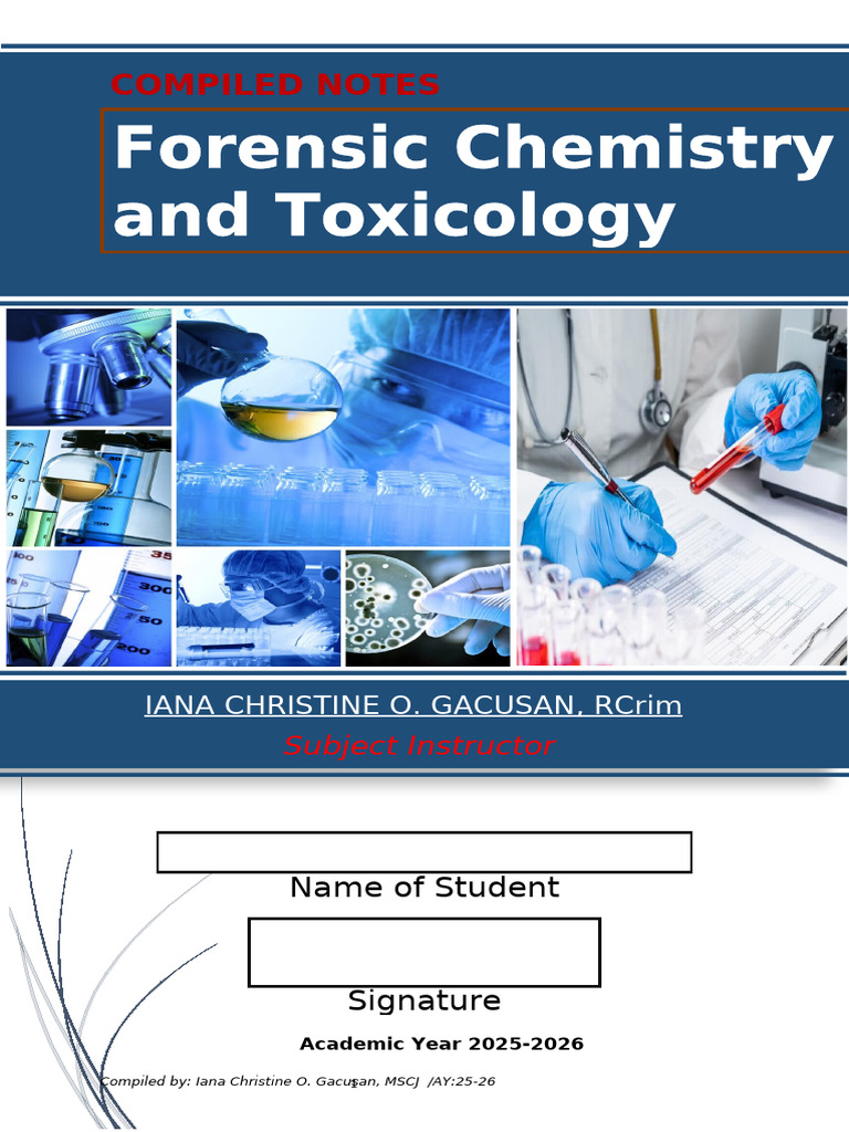 Forensic 3 Compiled Notes - 25 26 | PDF | Blood Type | Forensic Science