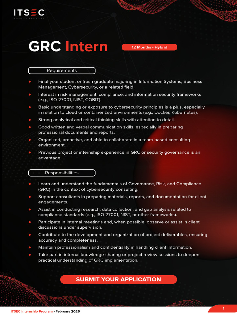 ITSEC Internship Program | PDF | Computer Security | Security