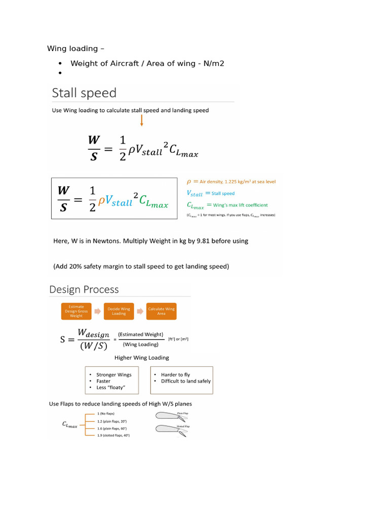 Wing Loading | PDF