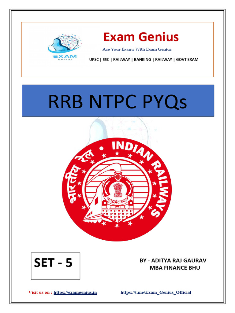 RRB NTPC GK Previous Year Set - 5 | PDF