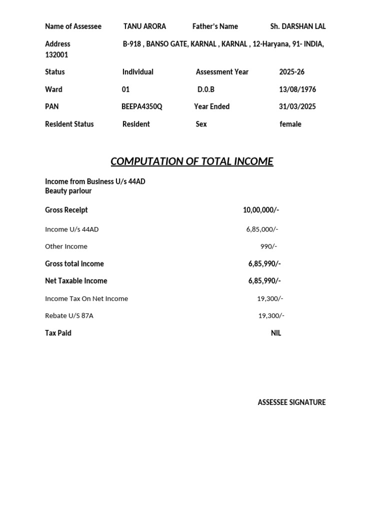 Tanu Arora 25-26 Computation | PDF