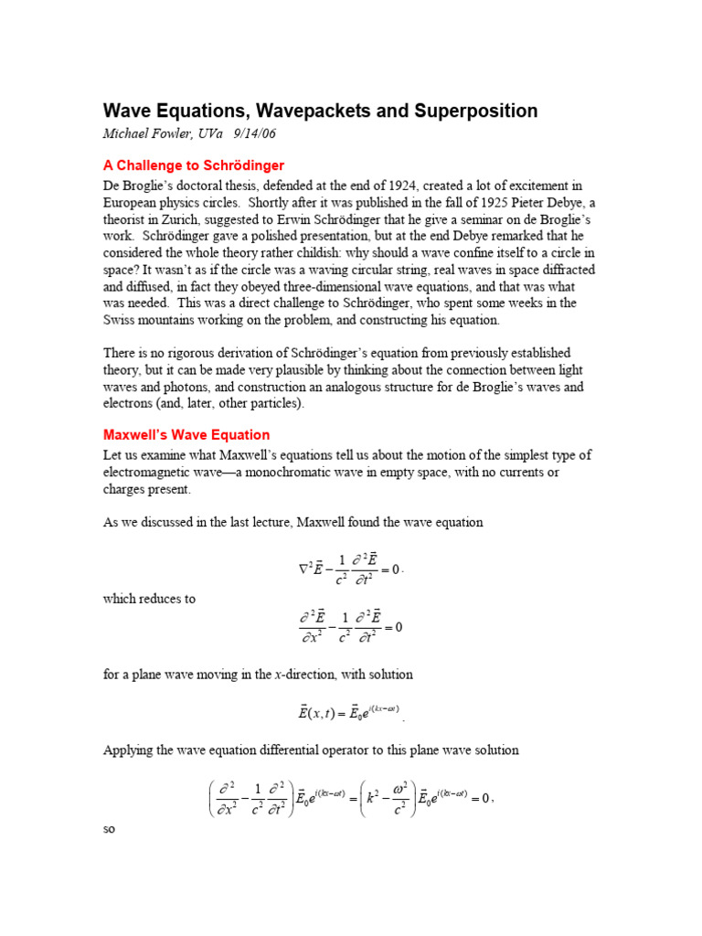751 Wave Equations | PDF