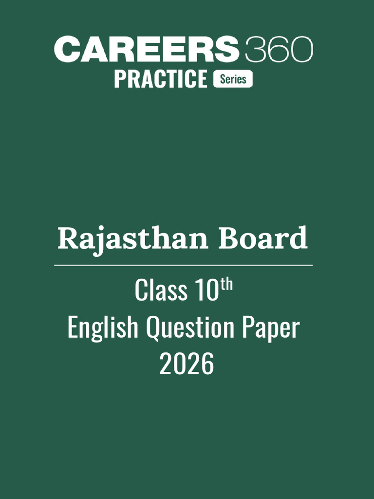 RBSE Class 10 TH English Question Paper 2026 - 1771075940987 | PDF