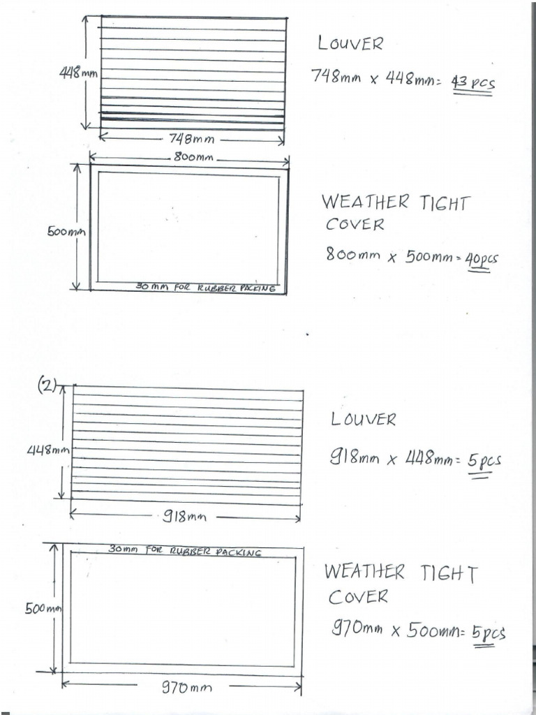 Louver Required Dimension | PDF