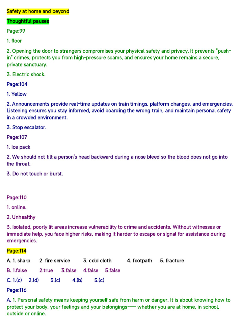 Safety at Home-IV | PDF