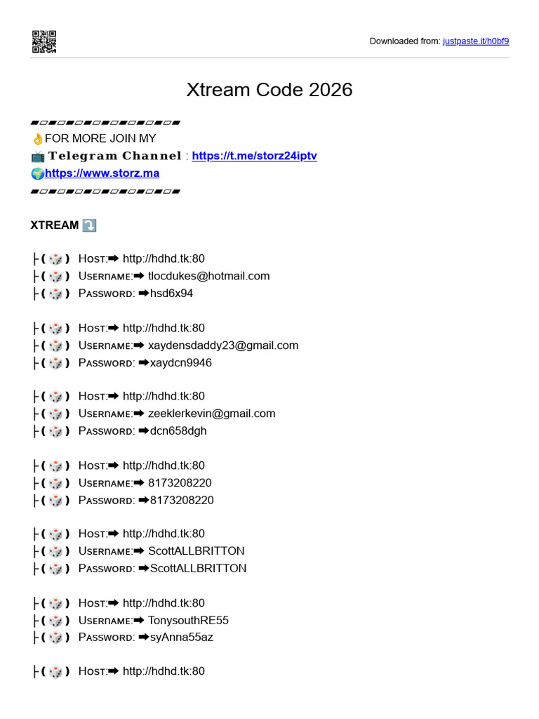 Xtream Code 2026 | PDF