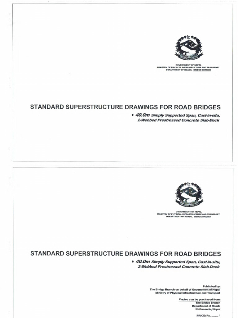 40.0m Simply Supported Span, Cast-In-situ, 2-Webbed Prestressed ...