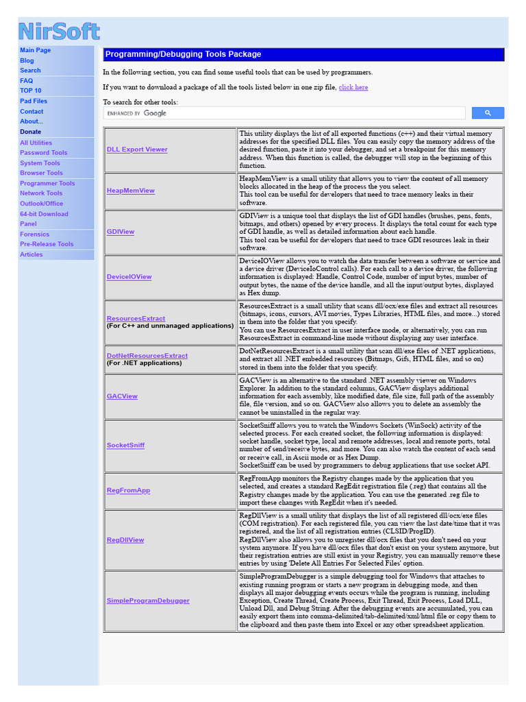 Programming - Debugging Tools Package (C++ - C#) | PDF | Windows ...