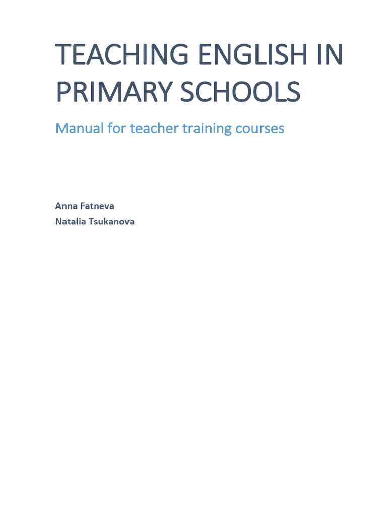Teaching English in Primary Schools - Updated | PDF | Second Language ...
