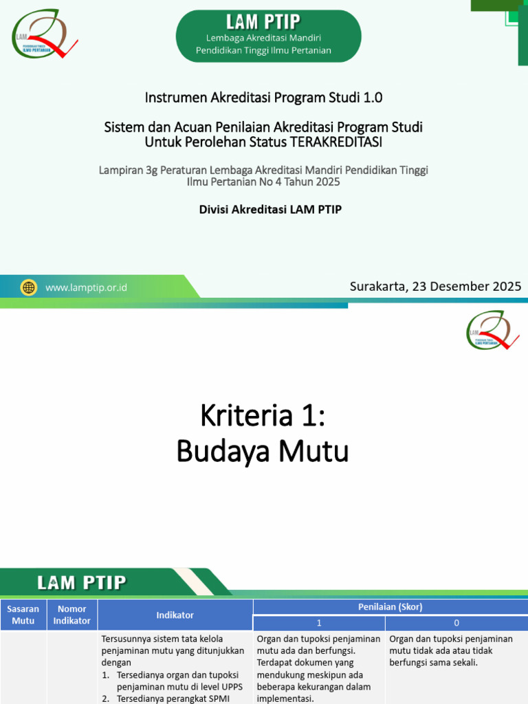 LAM PTIP - Sistem Dan Acuan Penilaian Akreditasi PS Program Sarjana ...