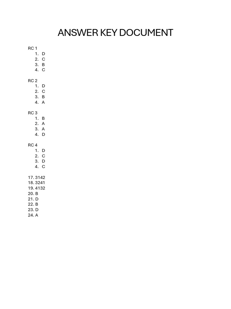 Answer Key Sectional6 | PDF